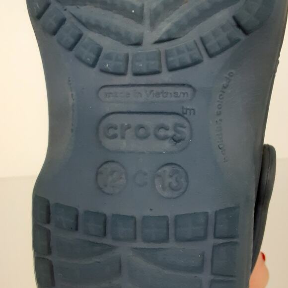 Crocs Clogs Kids Slip On Comfort Shoes Blue Boys 12/13 Water Shoe Summer - Picture 8 of 8